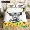 Cow Duvet Cover Set Rustic Vintage Western Wild Animal Bedding Set For Kids Boys Polyester Quilt Cover Double Queen King Size