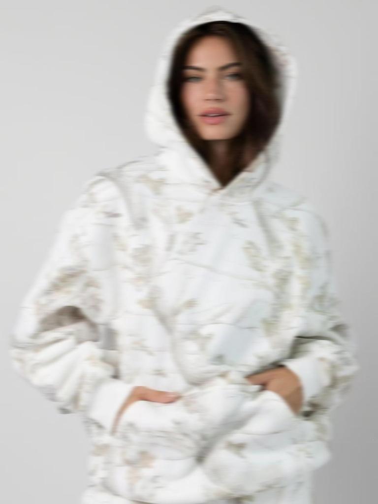 Autumn Unisex 3D Maple Leaf Print Hoodie with Patch Pockets