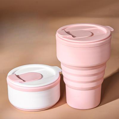 American Coffee Cup Portable Outdoor Travel Traveling Mug Folding Environmentally Friendly Silicone Water Bottle Compression Pocket Cup