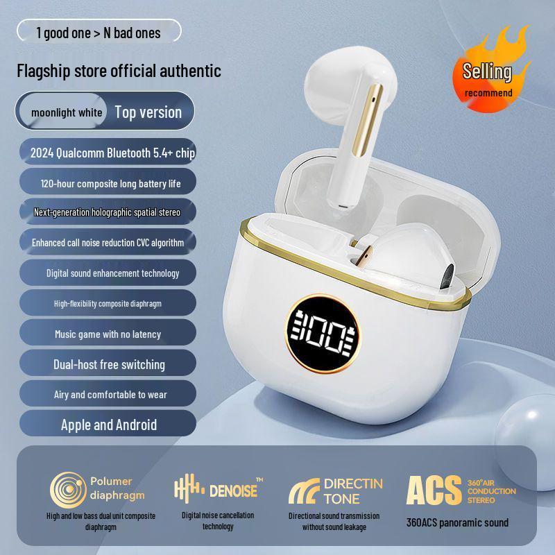 2025 Wireless Noise-Cancelling In-Ear Bluetooth Headphones for Sports, Compatible with Android, Huawei, and Apple