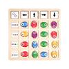 Children's Wooden Montessori Toys Kids Logical Thinking Training Direction Color Cognition Educational Battle Battle Board Game