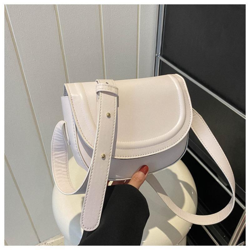 Women's Shoulder Bag New Retro Simple Versatile Wide Shoulder Strap Bag Casual Girl Fashion Trendy Armpit Bag