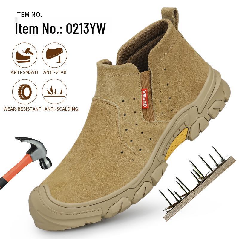 Men's Work Safety Shoes, Anti-smash, Puncture & Heat Resistant, Fireproof Welders' Footwear