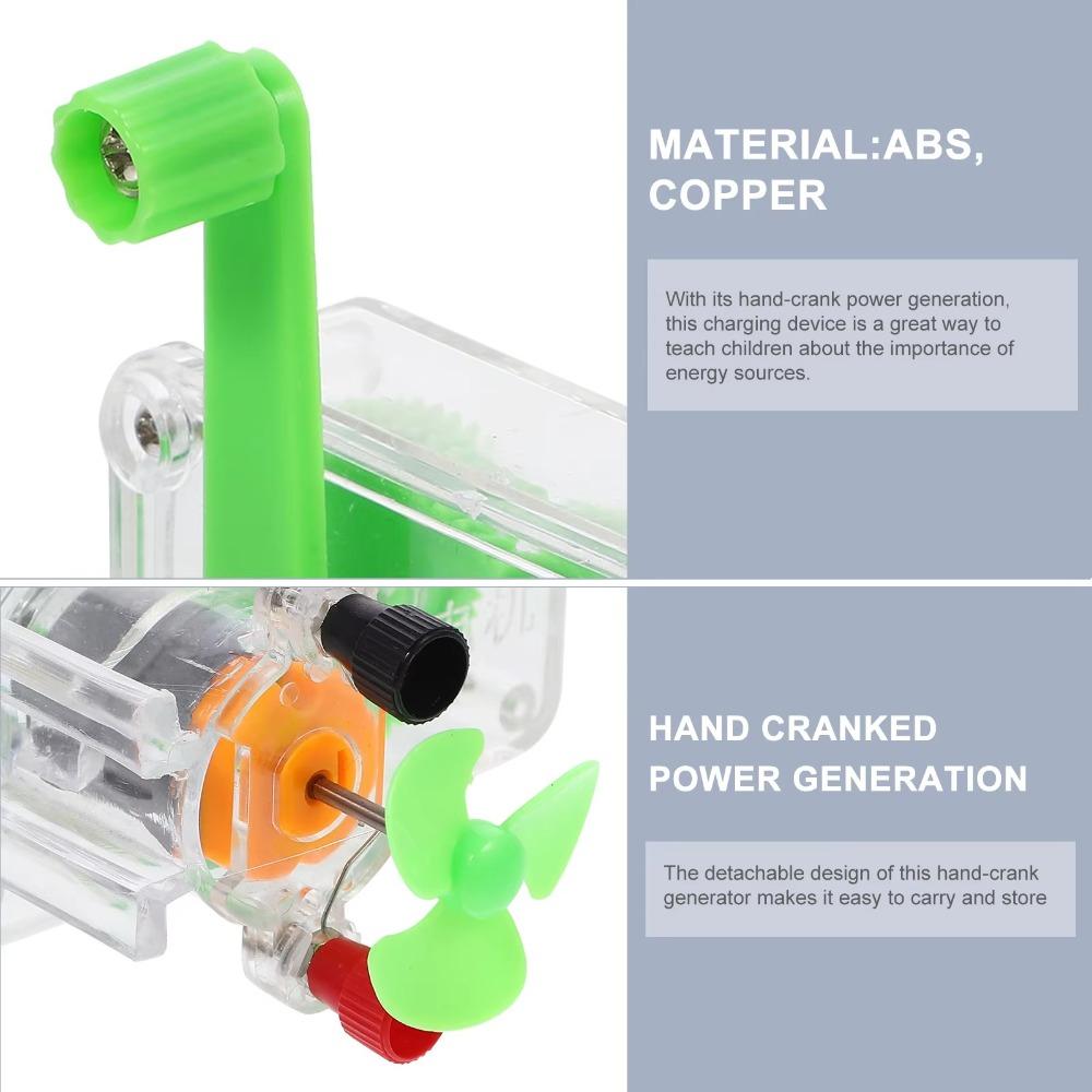 Plastics Hand Generator Model Science Kit Hand Crank Electricity Toy Manual Crank Model  School