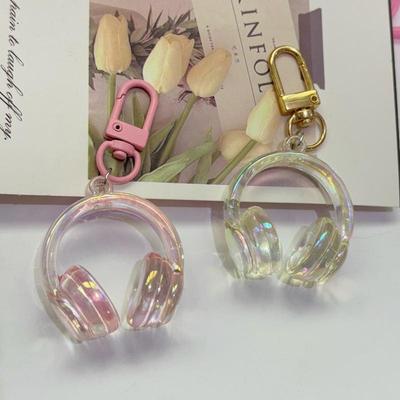 1 Piece Mobile Phone Chain Earphone Charm Backpack Hanging Decoration Cute Colorful 3D Earphones Pendant Keychain Gifts