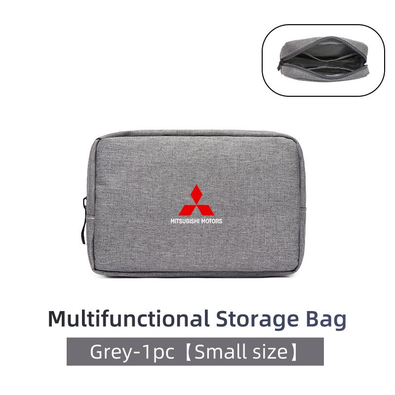 Car Digital Storage Bag USB Gadget Anti-dust Cable Pouch For Mitsubishi Outlander Pajero Sport Lancer EX ASX L200 Eclipse