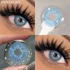 FUNSACHY Natural Contact Lenses 2pcs Blue Green Contact Lenses Color Eye Makeup Gray Pupil and Eyes Color Fashion Beauty Lenses