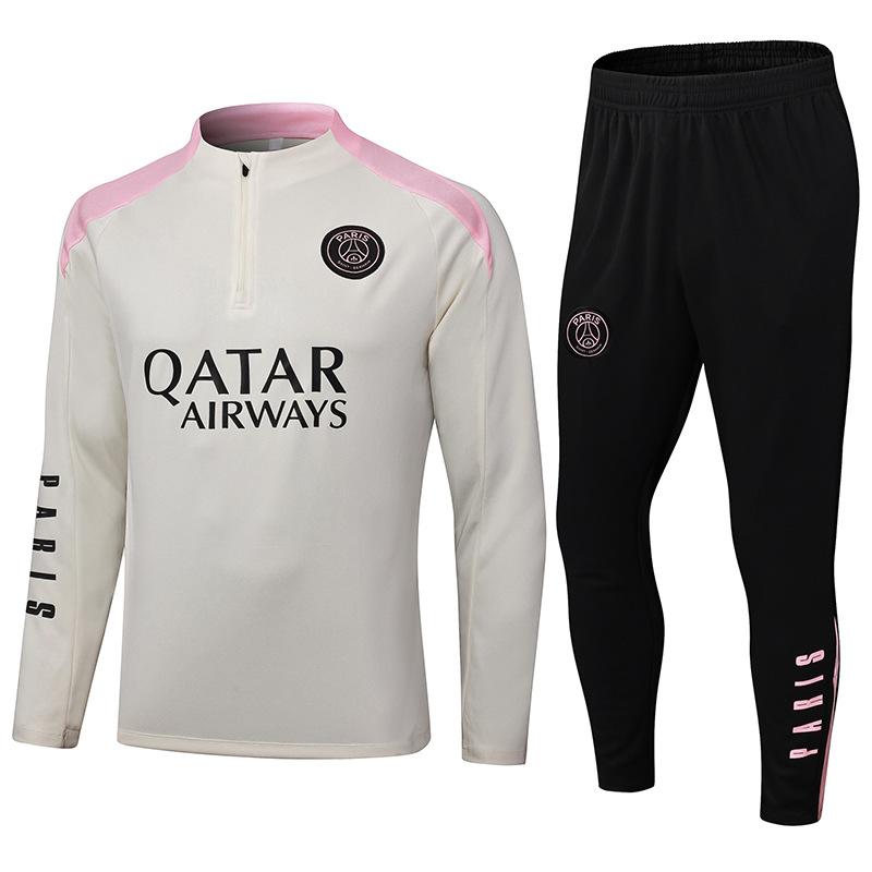 Trainingskleidung, Fußballkleidung, Langarm-Hauptset, Trikot mit halbem Reißverschluss.