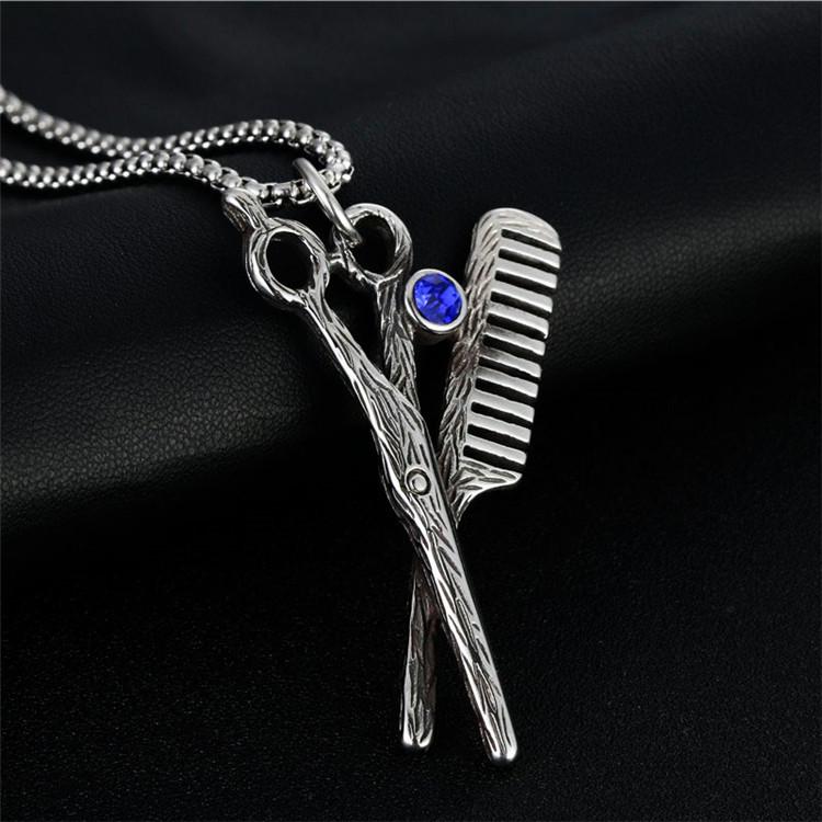 

Titanium Steel Punk Pendant Necklace for Men