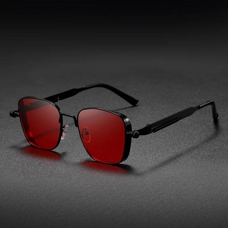5PCS Steampunk Square Glasses Set for Men Fashionable Decorative Eyewear Accessories