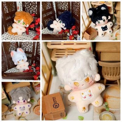 10cm Kawaii Çıplak Pamuklu İdol Peluş Bebek Doldurulmuş Süper Yıldız Figürü Bebek Sevimli Işık&Gece Anime Oyun Aksesuarları Vücut Bebek Hediyesi