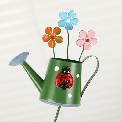 Dopamine Color Flower Pot Plugin Cartoon Potted Decoration New Ground Plug Accessories Garden