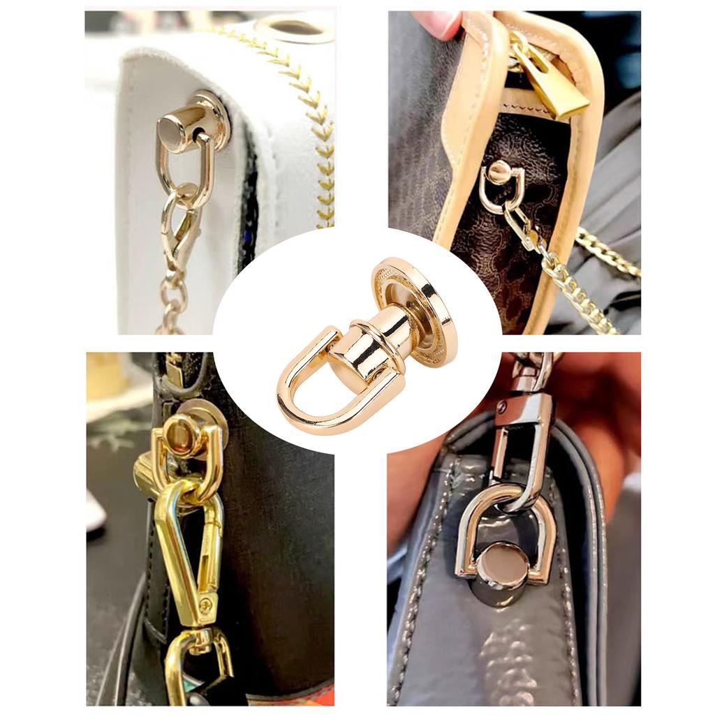 20 Pcs D   Rivet Zinc Alloy Iron   Hd Button Rotatable D   Stud Screw for Handbag Backpack Pet Collar