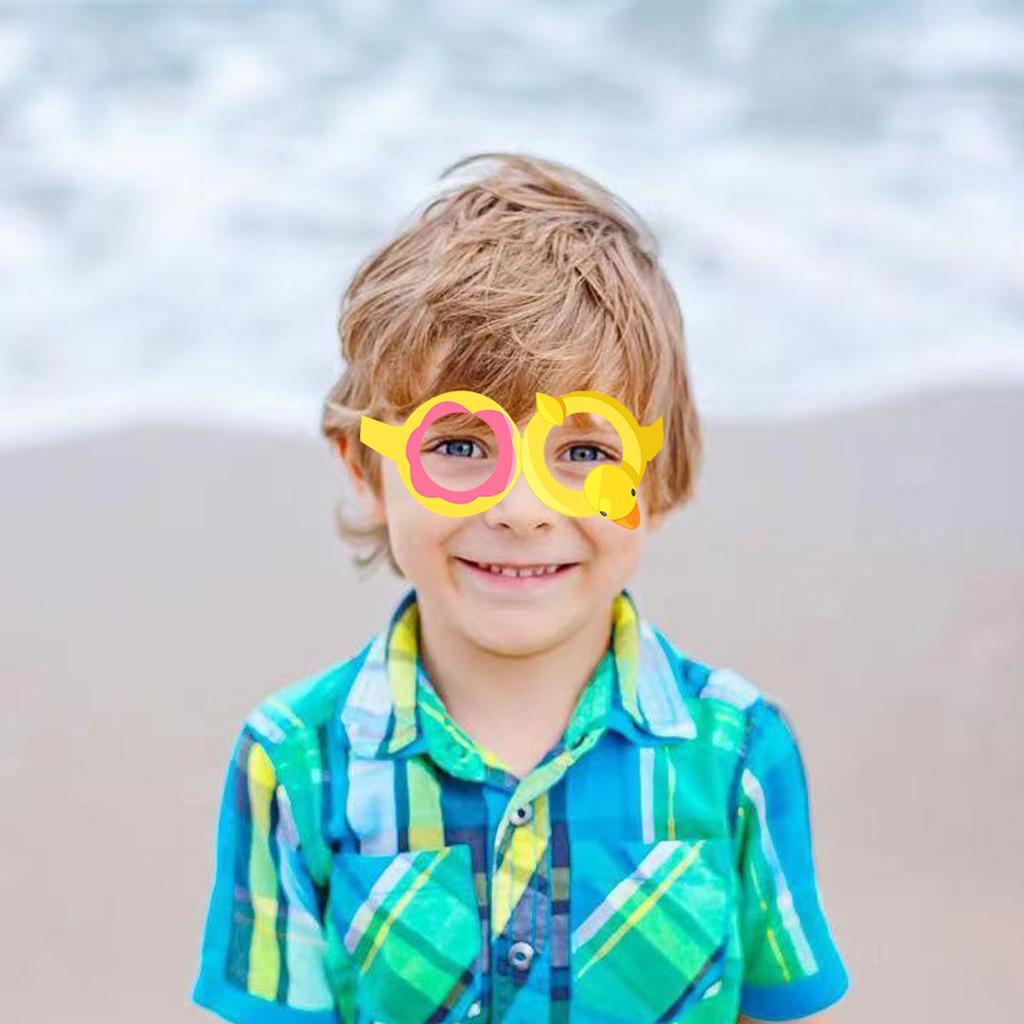 Hawaiian Party Parrot & Flamingo Paper Glasses - Summer Fun Theme