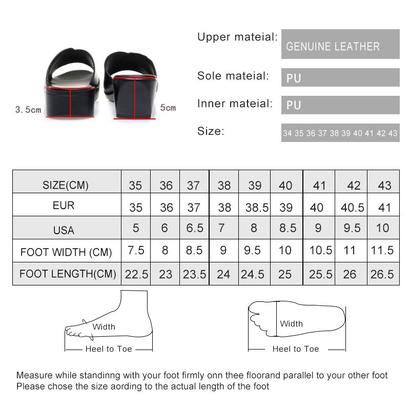 Fashion AIYUQI Women Slippers Sandals Genuine Leather Summer New Open-toe Women Shoes Slippers Big Size 41 42 43 Mom Wedge Women Slides