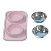 Non-Slip Mat Pet Bowls Stainless Steel Pet Feeder Basin Dog Cat Food Bowl  for Kitten Puppy