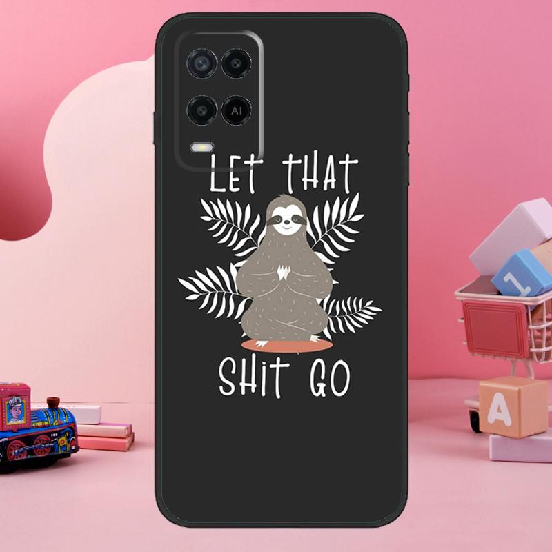 Cute Lovely Cozy Sloth Animal Case For Oppo A98 A78 A18 A38 A58 A60 A80 A40 A77 A57 A17 A74 A54 A94 A96 A76 A16 A15 A5 Pro