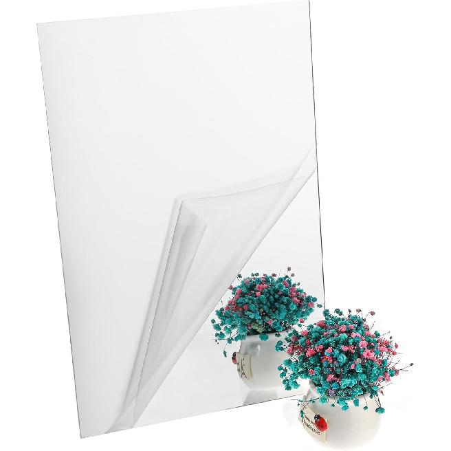 Wall-Mounted Mirror Wall Acrylic Peel Stick On Locker Mirrors Unbreakable Sheet Cut Size Sticky Repair Office Tiles Stickers Tables Ceiling Bedroom