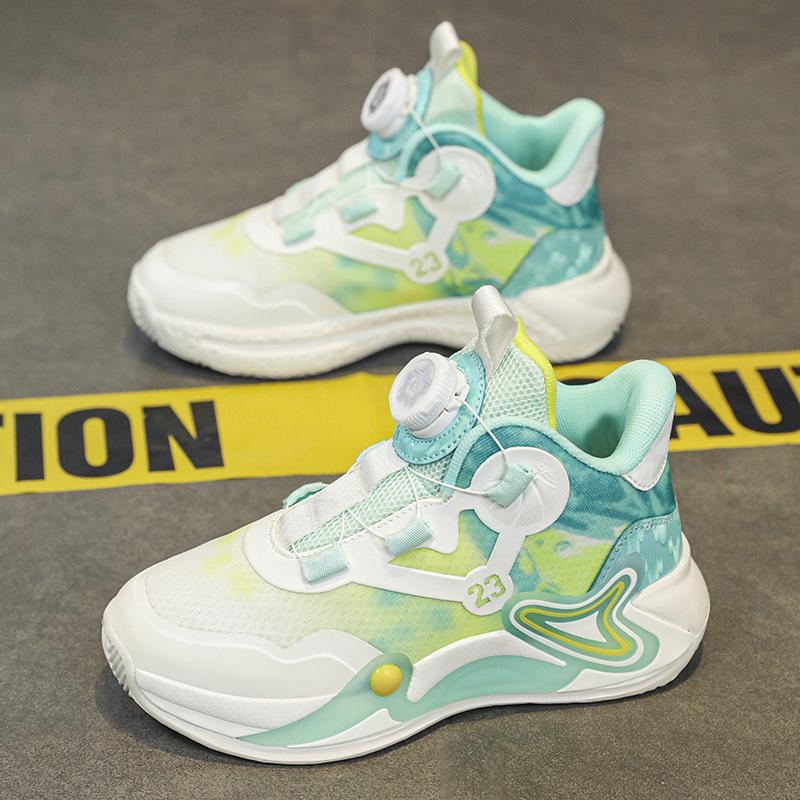 Children's basketball shoes Boys 2025 spring and summer new mesh breathable girls' sports shoes wear-resistant practical non-slip sneakers