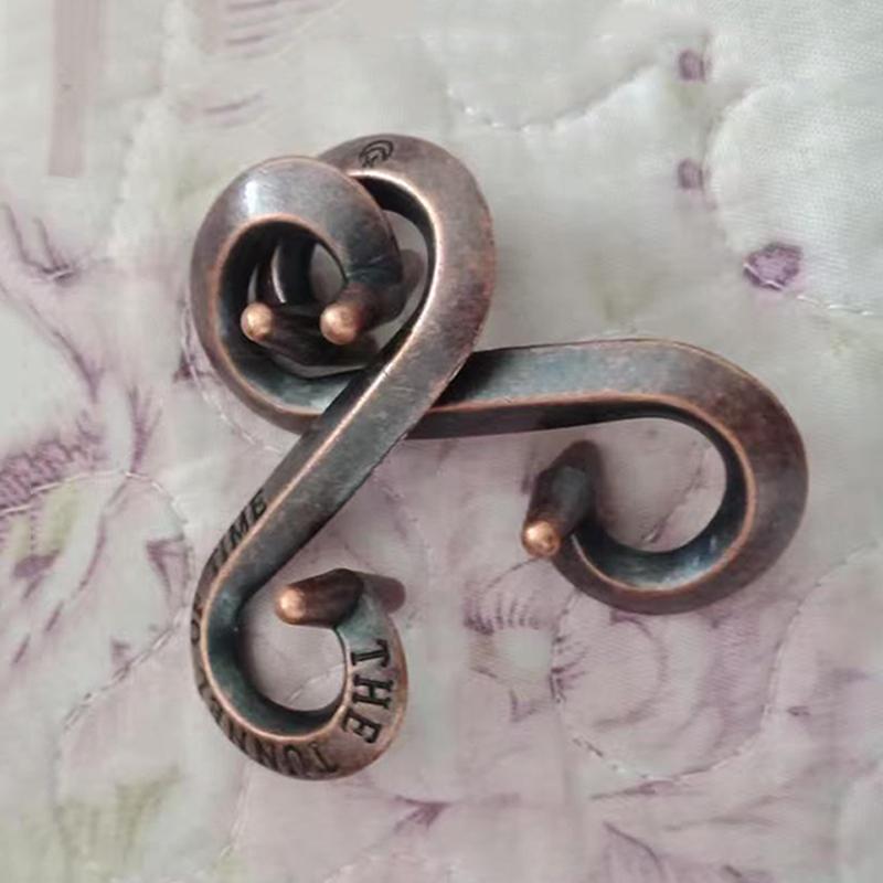 Retro Magic IQ Metal Brain Teaser Puzzles Set 5PCS Unlock Interlock Game Mind Logic & Skill Development Educational Toys