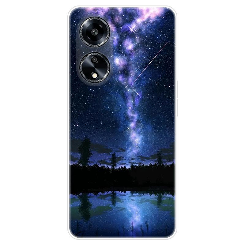 For OPPO Reno10 Reno 10 Pro A98 A 98 5G deksel mykt silikon bakdeksel tegneserie telefonveske Stjernehimmel