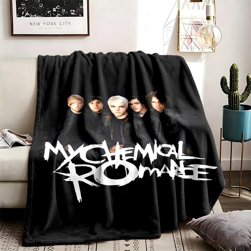 My Chemical Romance Official Band Theme Blanket Suitable For The Sofa Camping And Travel Made Of Soft Flannel Material An Ideal Gift For Occasions Suc