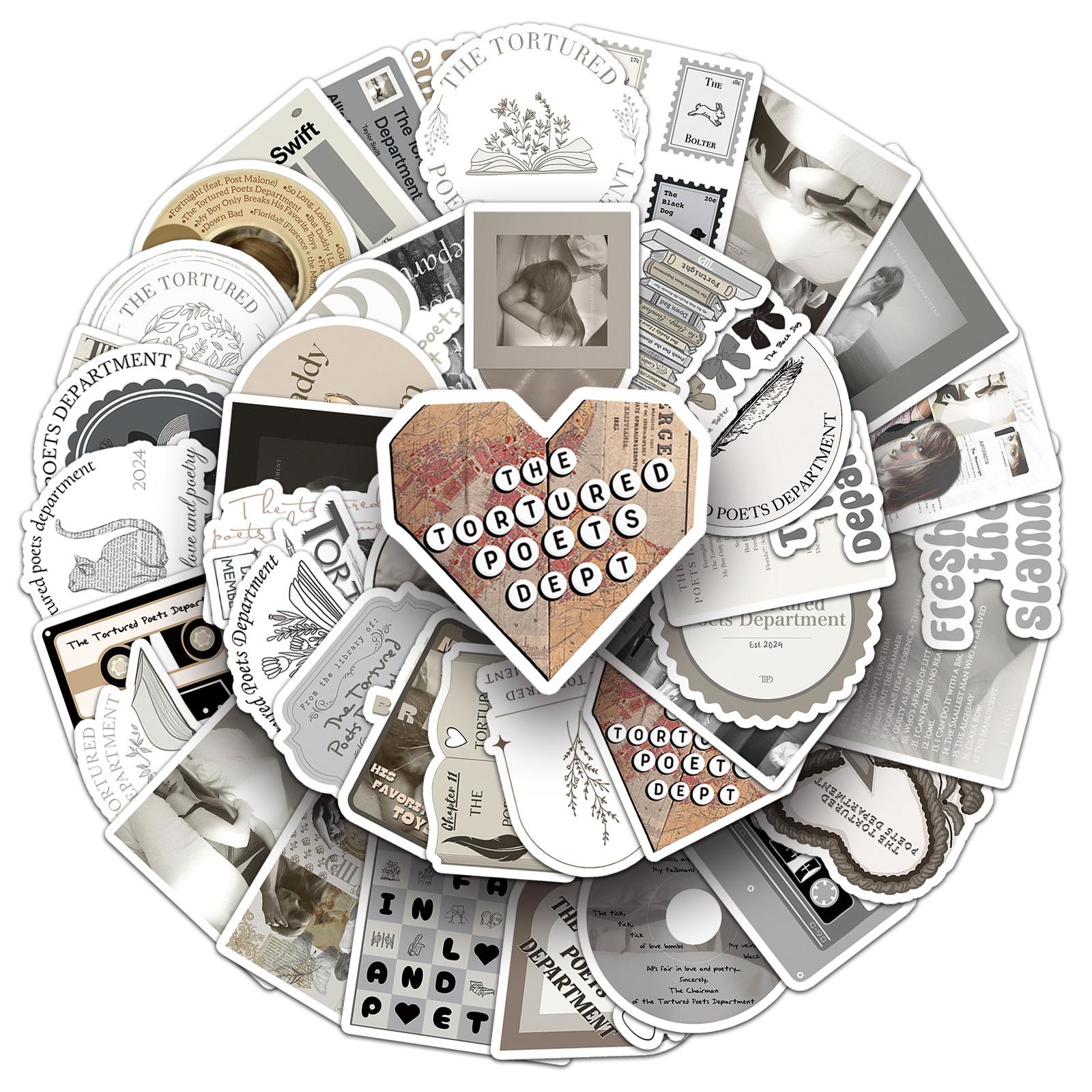 

Веселый набор наклеек для украшения бутылок для воды, багажа, ноутбука и чехла для телефона One Size