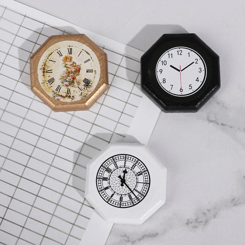 1:12 Dollhouse Miniature Wall Clock Home Decor Accessories Toy Furniture Toy