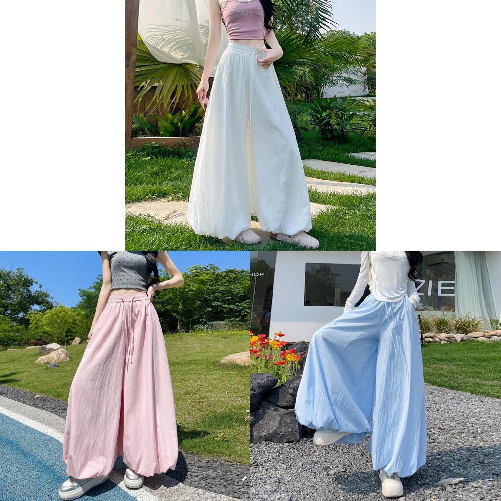Summer Girl Floral Bubble Skirt Pants With High Waist For Casual Wear