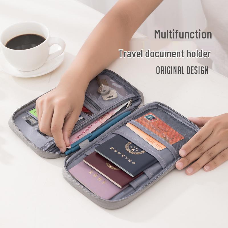 Wasserdichte Tragbare Flugzeugtasche mit Kartenhalter - Multifunktionaler Reise-Pass-Organizer