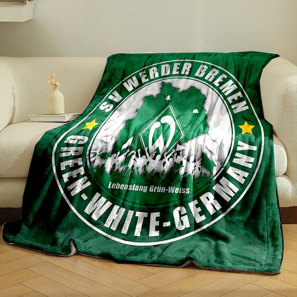Werder Bremen Green Designed Flannel blanket for bedroom, living room, sofa, and nap