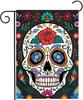 Allenjoy Day of the Dead Garden Ag Dia DE Los Muertos Banner for Outside Vertical Mexican Fiesta House Lawn Banners Yard P UUN