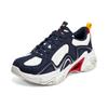 Skechers Stamina V3 Mecha Shoes Third Generation Synthetic Leather Lace-Up Low-Top Dad Shoes Women sneakers Blue Red 896212-NVRD