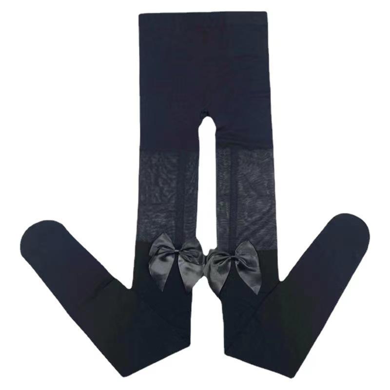 Japanese men's splicing bow stockings jj set personality JK white lady stockings sex pantyhose