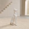 Yousheng 3D Printed Sitting Dog Figurine, Modern Minimalist Dog Statue, Animal Sculpture Decoration for Home Office Desk, Gift for