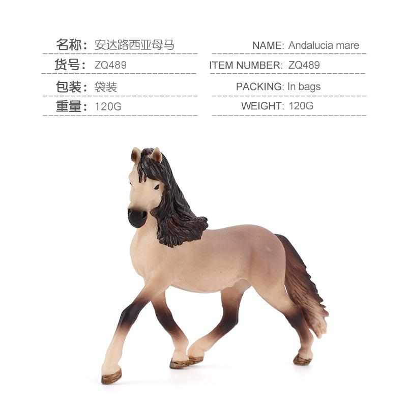 Simulation Animal Model Andalusian Mare Solid Arabian Mare Static Ornament Toy