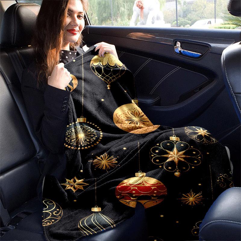1pc Merry Christmas Printing Lightweight Flannel Blanket, Comfortable and Warm Blanket, for Camping Sofa Bed and Couch Office, Suitable for G