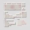 Keyboard Keycap White Peach Mojito Pbt Pc Dye-Sublimated 1.7Mm Cherry Mx Custom Pink White Cute Alice Layout Keycaps 190 Keys.