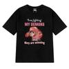 2025 Funny I Am Fighting My Demons and The Are Winning Rat Meme T shirt Unisex Casual short sleeve T-shirts Men Women Cotton Top