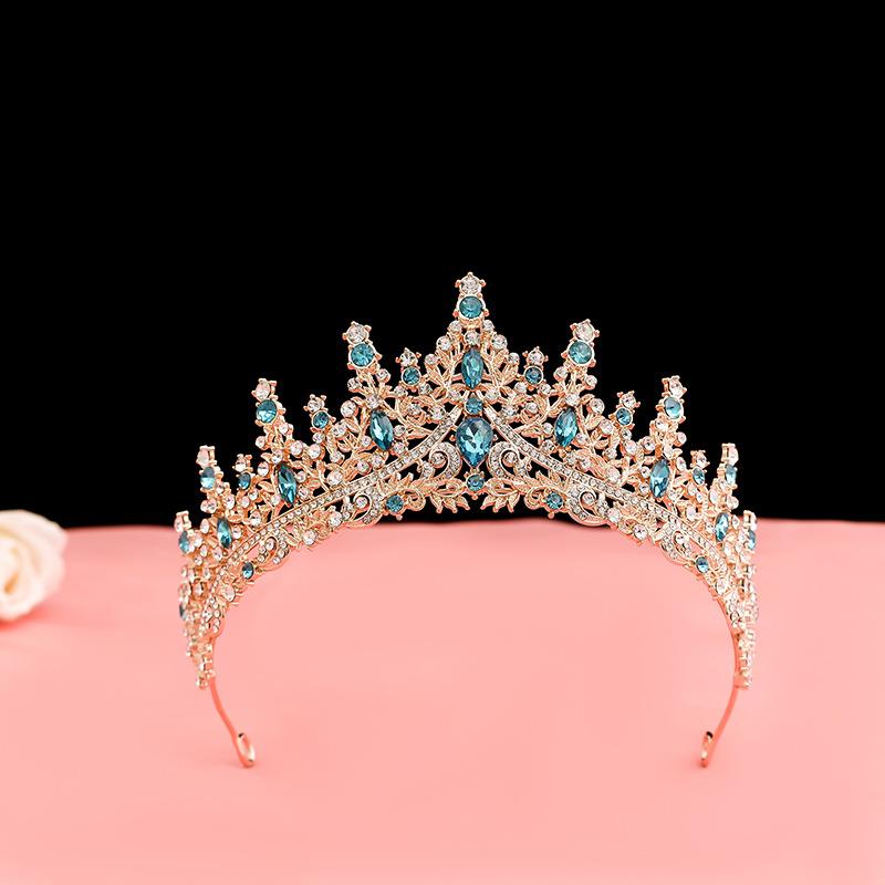 Bride's Crown Headband Wedding Korean Birthday Gift Adult Gift Crystal Crown Princess Dress Hair Accessory