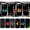 QE23 Racer Number Transparent Phone Case for Samsung Galaxy A04 A04S A14 A23 A34 A54 M23 M33 M52 M53