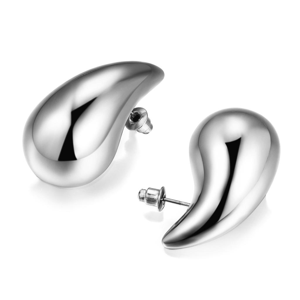 Women Piercing Stud Earrings Chunky Waterdrop Hollow Earrings Fashion Jewelry For Women Girls
