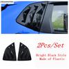 Black Rear Window Shutter Louver Sun Shade Side Air Vent Panel Decoration Cover Trim Accessories For Honda FIT JAZZ 2014 -