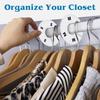 32 White Closet Dividers for Hanging Clothes – Clothing Rack Dividers with Printed Sizes