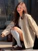 Leseizeme Corduroy Cotton Field Jacket - Beige