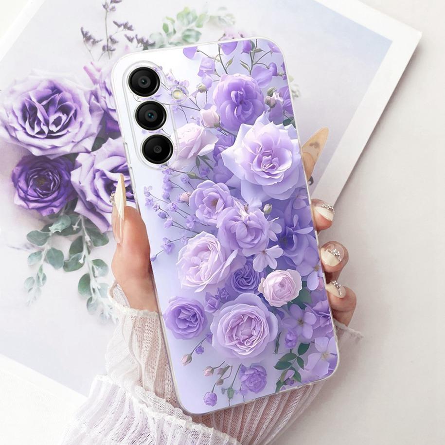 For Samsung Galaxy A16 Case SM-A165F Popular Flower Clear TPU Silicone Phone Cover For Samsung A26 A36 A56 5G A 16 SM-A166B Capa