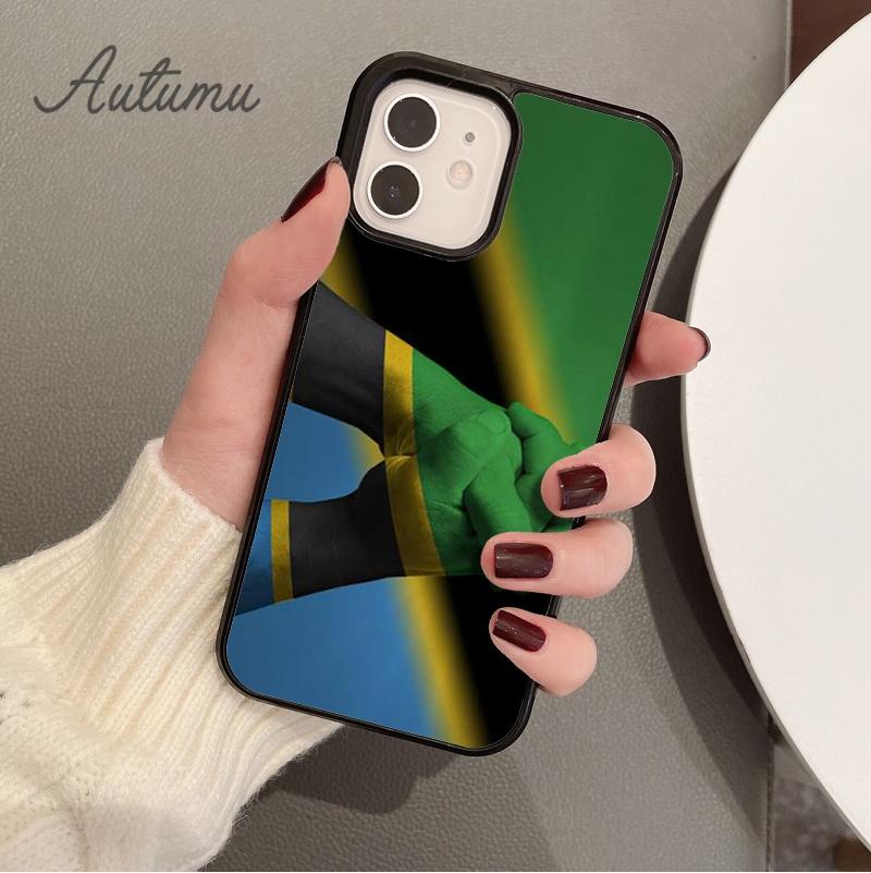 Tansania Flagge Wappen Handyhülle für iPhone 11 12 13 14 Pro Max mini XR XS SE 2020 6S 7 8 Plus Samsung Galaxy S21 S22 Hülle