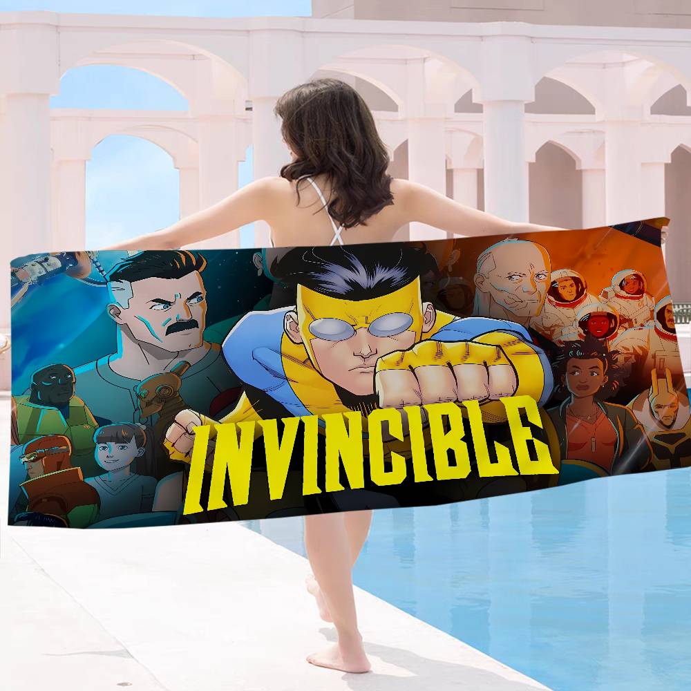 Cartoon Invincible Big Microfiber Beach Towels Quick Dry Towel Sand Beach Towels Pool Towel for Travel Swim Pool Yoga