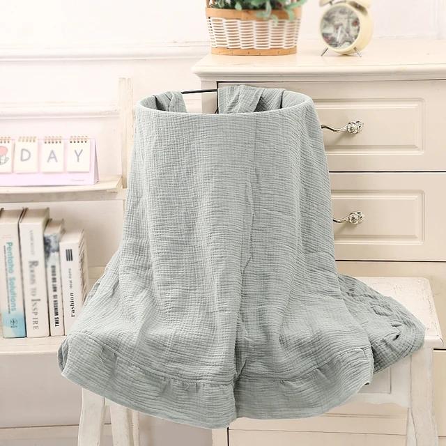 Coperte fasciatoio per neonati in mussola arricciata per biancheria da letto per neonato Accessori per neonati biologici Coperta per neonati in cotone