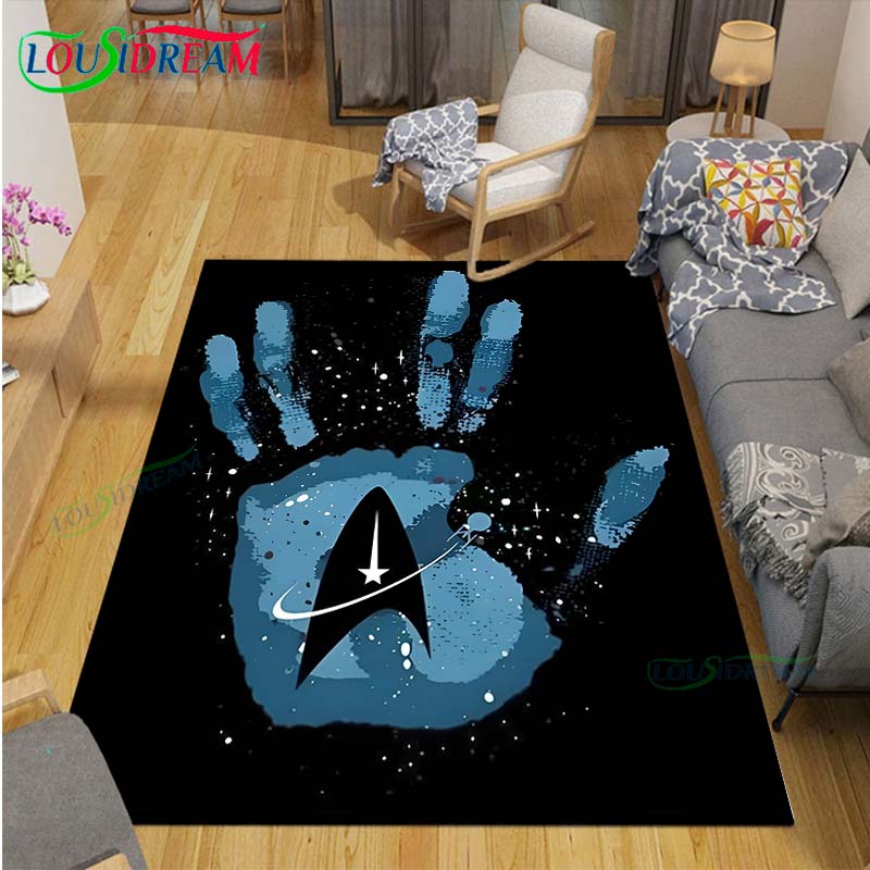 Fashion Famous Films S-Star-T-Trek Carpet Living Room Bedroom Bedside Mat Fashion Floor Mat Area Rug Door Mat Bedroom Decoration